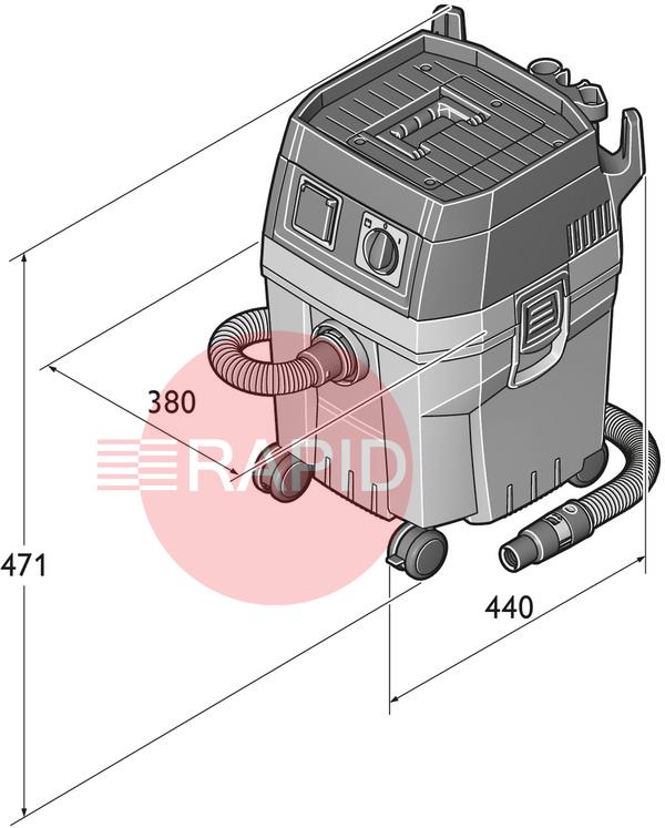 92035211240  FEIN DUSTEX 25 L Compact L-Class Dust Extractor - 110v